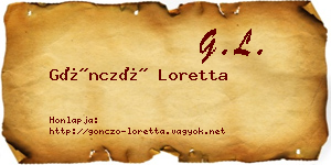 Göncző Loretta névjegykártya